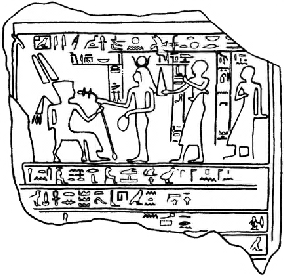 High Priests and Priestesses administering MFKTZ (Ormus) to the Pharoah Serabit el Khadim. Click photo to see a four minute video featuring the temple of Serabit el Khadim. 